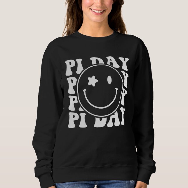 Sudadera Retro Groovy Pi Day 3 14 Pi Symbol Science Math Te (Anverso)