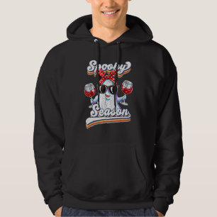 Sudadera Retro Groovy Sombrío Temporada Fantasma Floral Cal