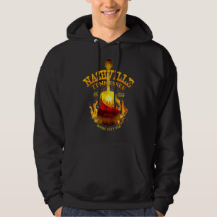 Sudadera Retro Guitar Nashville Sunset Western