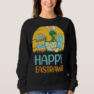 Sudadera Retro Happy Eastrawar T Rex Easter Bunny Dinosaur