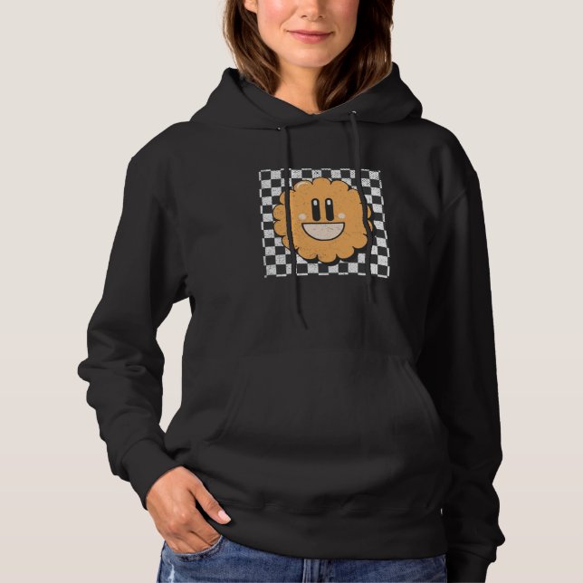 Sudadera Retro Happy Face Checkpoint Pattern Smile Face (Anverso)