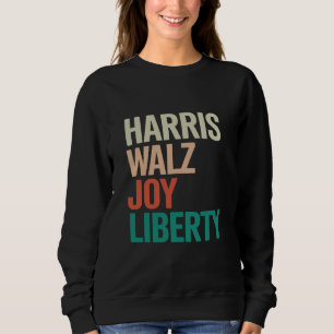 Sudadera Retro Harris Waltz 2024 Harris Walz Alegría Libert
