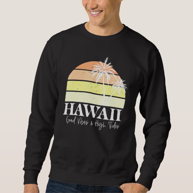 Sudadera Retro Hawaii Hawái Playa Tropical Vacati (Anverso)