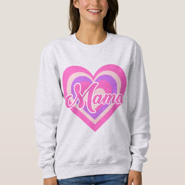 Sudadera Retro Heart MAMA (Anverso)