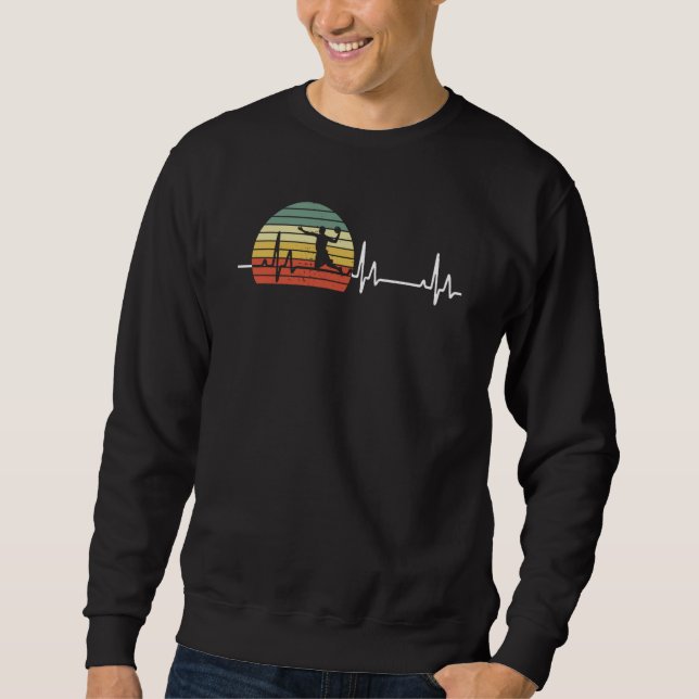 Sudadera Retro Heartbeat Basketball Basketball Player Love  (Anverso)