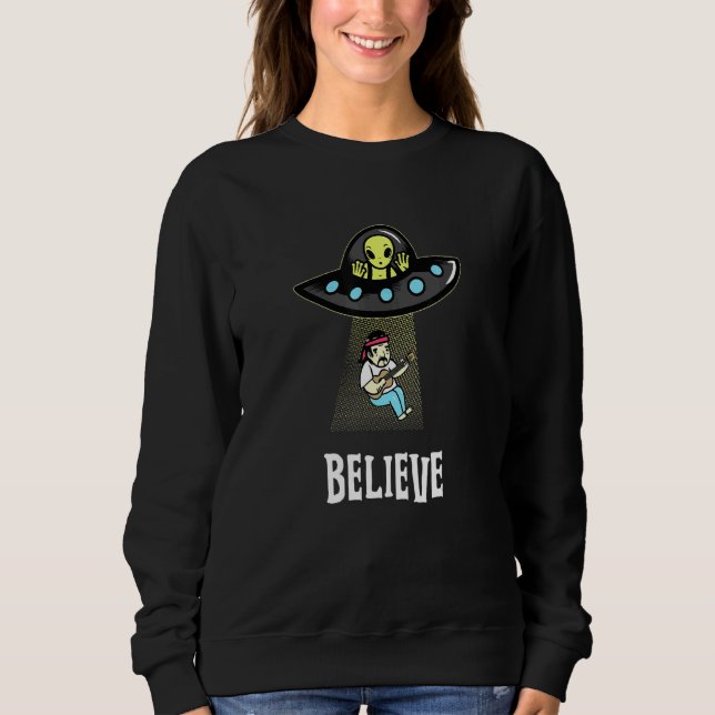 Sudadera RETRO HIPPIE ALIEN BELIEVE Hippie Hippy (Anverso)