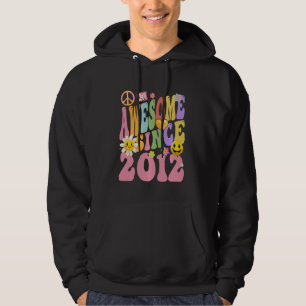 Sudadera Retro Hippie vintage de cumpleaños 2012 impresiona
