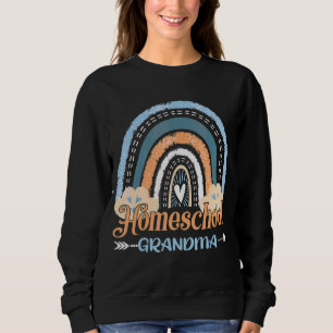 Sudadera Retro Homeschoa Abuela Rainbow Homeschooling Moon