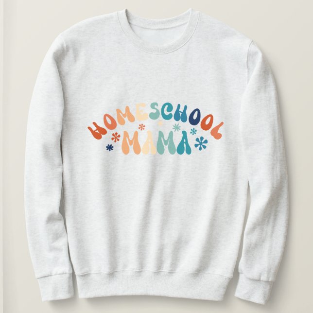 Sudadera Retro Homeschoa Mamá (Anverso del diseño)