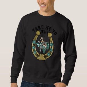 Sudadera Retro Horseshoe Piedra Preciosa Llévame Al Toro De