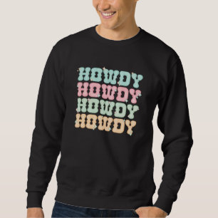 Sudadera Retro Howdy Vaquera Occidental Monada Country Boho