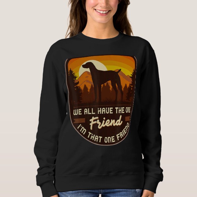 Sudadera Retro húngaro de perro vizsla 5 (Anverso)