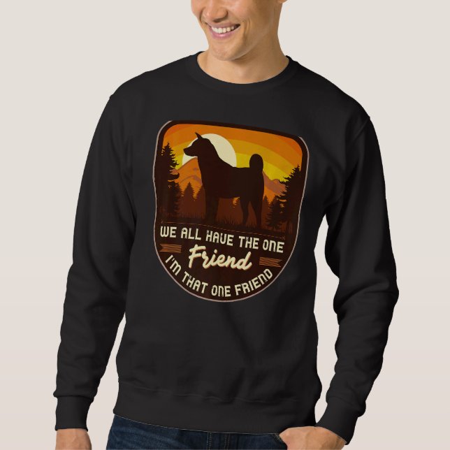 Sudadera Retro inuu japonés Akita 12 (Anverso)