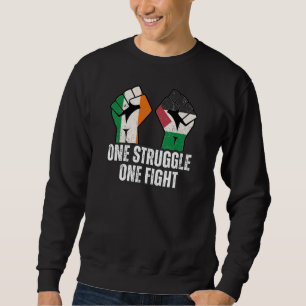 Sudadera Retro Irlanda La revolución del puño solidario en 