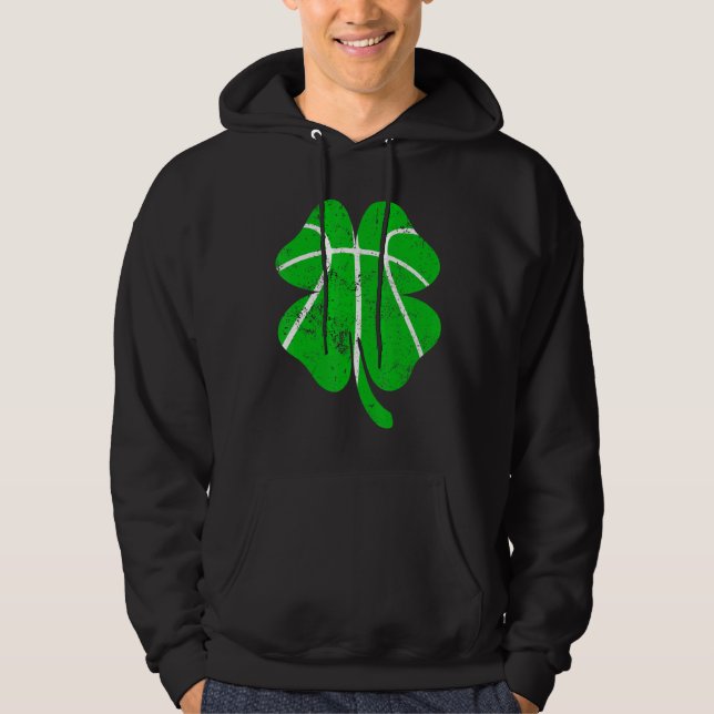 Sudadera Retro Irlandés Shamrock Basketball Sports St Patri (Anverso)