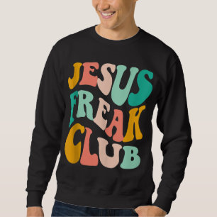Sudadera Retro Jesus-Freak Club Biblia Verse Jesus-Lover Em