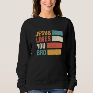 Sudadera Retro Jesús te ama hermano Mi Dios Señor Salvador