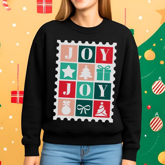Sudadera Retro Joy Christmas Postage Stamp (Subido por el creador)