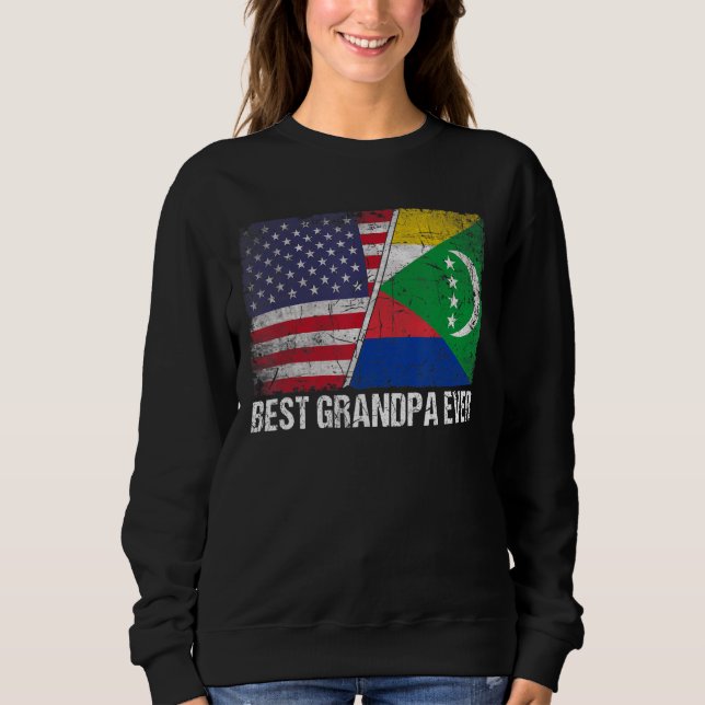 Sudadera Retro La bandera de Comoras de Estados Unidos Mejo (Anverso)
