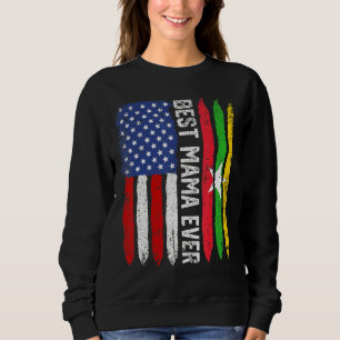 Sudadera Retro La bandera de Myanmar mejor Día de la Madre
