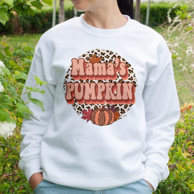 SUDADERA RETRO LEOPARD MAMA'S PUMPKIN (Subido por el creador)