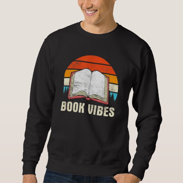 Sudadera Retro Libro Vibes Lover Leer Libros Gusanos (Anverso)