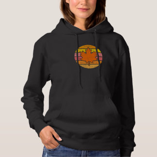 Sudadera Retro Lindo Hoja de Arce Feliz Otoño Acción de Gra