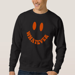 Sudadera Retro lo que sea feliz cara sonriente paz Hippie G