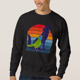 Sudadera Retro loro jactancioso grito corona azul