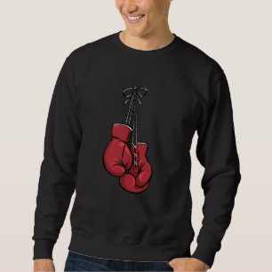 Sudadera Retro Love Red Boxing Guantes Boxeador Para Hombre