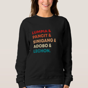 Sudadera Retro Lumpia Pancit Sinigang Adobo Lechon Filipino