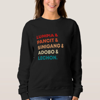 Sudadera Retro Lumpia Pancit Sinigang Adobo Lechon Filipino