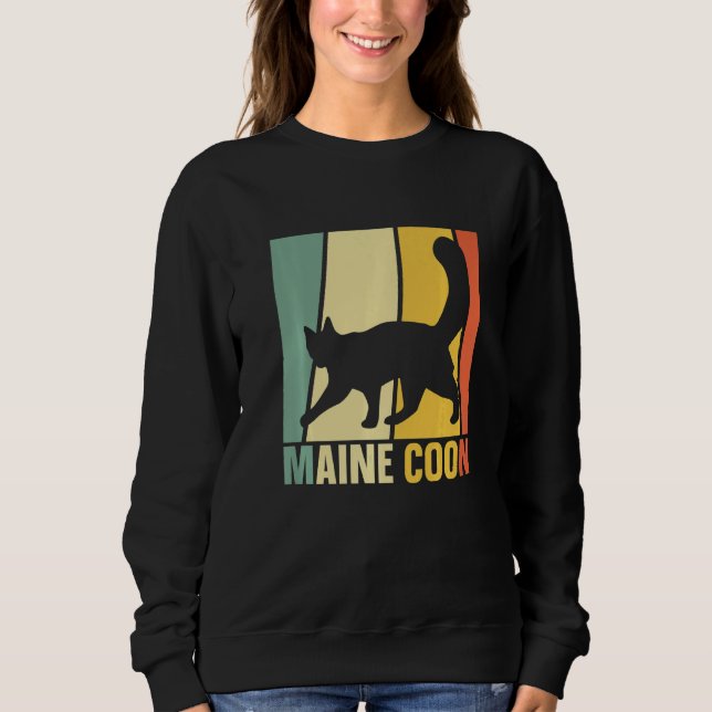 Sudadera Retro Maine Coon Cat Kitten Cat 1 (Anverso)