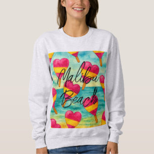 Sudadera Retro Malibu Beach Colorful Ice Cream