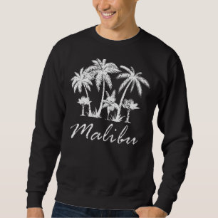 Sudadera Retro Malibu CA California Malibu Souvenir Palm Tr