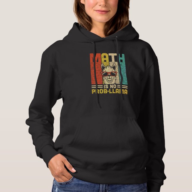 Sudadera Retro Matemáticas No Es Prob Llama  Profesor De Ma (Anverso)