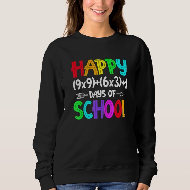Sudadera Retro Math Formula 100 Days Of School Shirt Math T (Anverso)