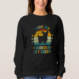 Sudadera Retro Me encanta mi Yorkshire Terrier  