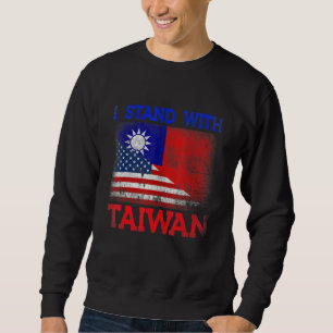 Sudadera Retro Me Pongo Con Taiwán Bandera Media Americana