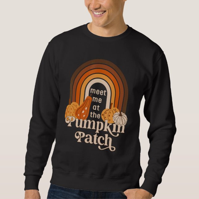 Sudadera Retro Meet Me At The Pumpkin Patch Cute Pumpkin Th (Anverso)