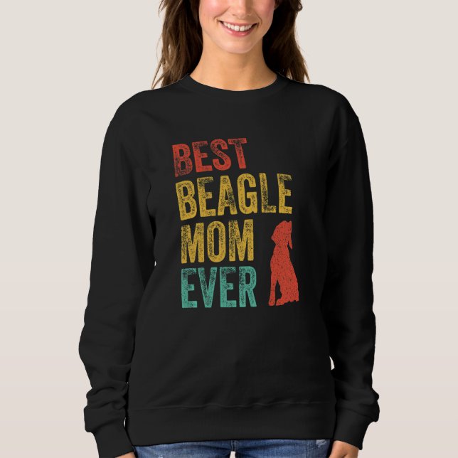 Sudadera Retro Mejor Beagle Mamá Jamás Mama Dueño De Perro  (Anverso)