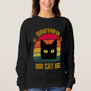 Sudadera Retro Mejor Gato Hermano Estilo Retro Cat 2