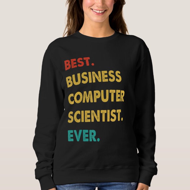 Sudadera Retro Mejor Informático Empresarial Científico De  (Anverso)