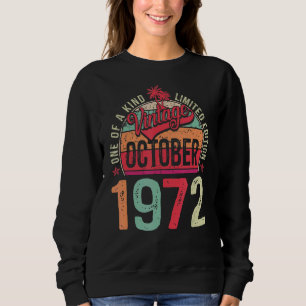 Sudadera Retro Mens 50 cumpleaños 50 años cosecha octubre