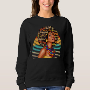 Sudadera Retro Mes de Historia Negra Mujer Africana Reina M