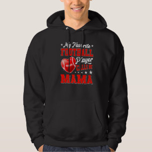Sudadera Retro Mi jugador favorito de fútbol me llama mamá