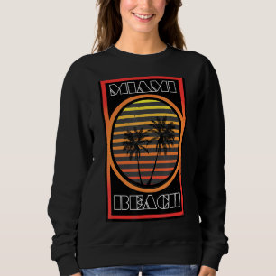 Sudadera Retro Miami Beach Florida Vintage 80