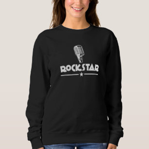 Sudadera Retro Micr, cantante de rock estrella diva