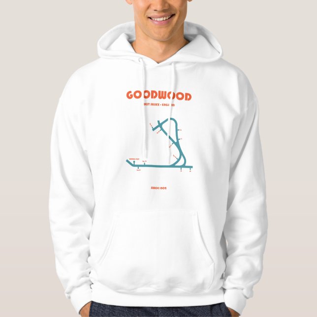 Sudadera Retro Minimalist Goodwood Racecourse Line Art Prin (Anverso)