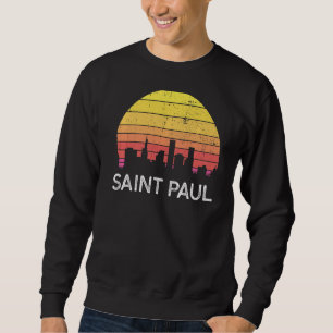 Sudadera Retro Minnesota Saint Paul Skyline Vintage Urban B